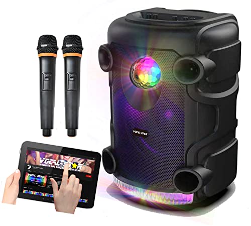 Vocal-Star Portable Karaoke Machine with Party Lights