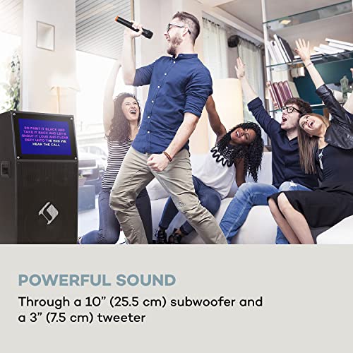 Auna KTV Karaoke Machine - 2 Microphones, Portable