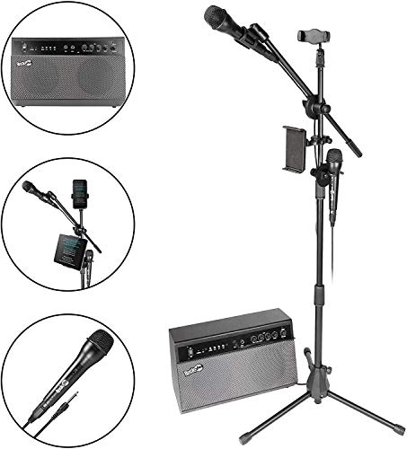RockJam RJKSK-BK 100W Bluetooth Karaoke Machine & PA