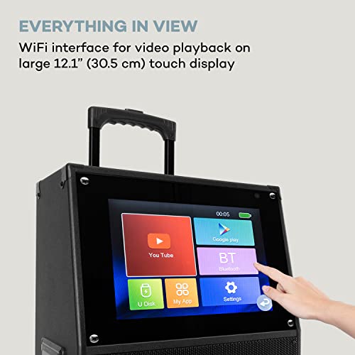 Auna KTV Karaoke Machine - 2 Microphones, Portable