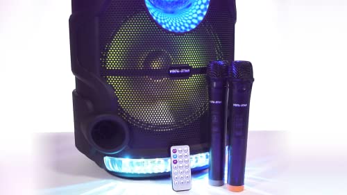 Vocal-Star Portable Karaoke Machine with Party Lights