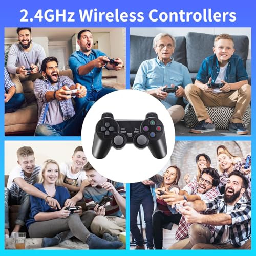 Retro Game Console with 20000+ Games, Wireless Controllers