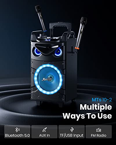 Moukey Karaoke System with 10" Subwoofer and Bluetooth