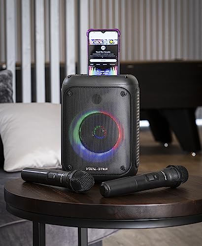Vocal-Star Karaoke Machine: Wireless Mics, Bluetooth Speaker
