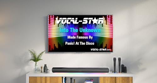 Vocal-Star Karaoke Machine: 250w Soundbar, 2 Wireless Microphones