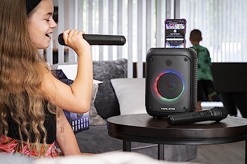 Vocal-Star Karaoke Machine: Wireless Mics, Bluetooth Speaker