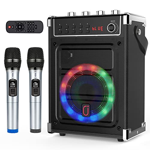Karaoke Machine: Wireless Mic, Bluetooth Speaker, LED Light