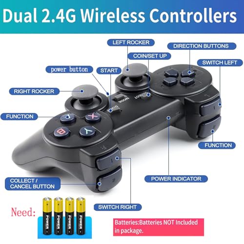 Wireless Retro Game Console with 21000+ Games (64G)