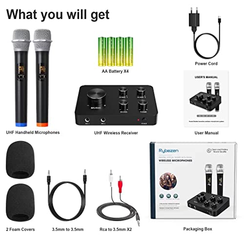 Wireless Karaoke Mixer, Dual Handheld Mic, HDMI Support