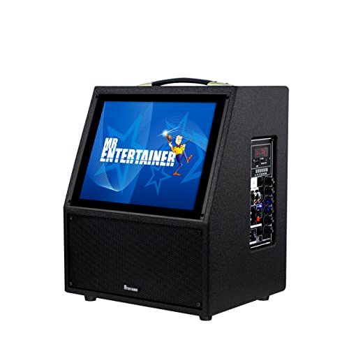 Portable Karaoke Machine with Touch Screen and 4 Wireless Microphones