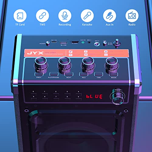 Karaoke Machine: Wireless Mic, Bluetooth Speaker, LED Light