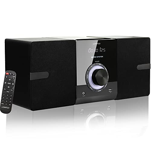 Compact Micro Hi-Fi Stereo: CD Player, Bluetooth, FM Radio