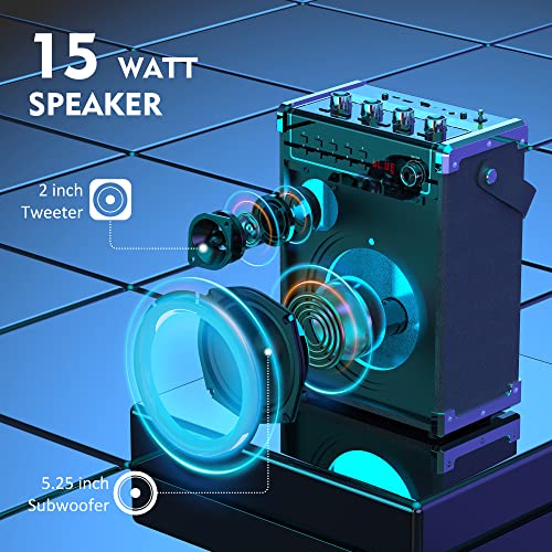 Karaoke Machine: Wireless Mic, Bluetooth Speaker, LED Light