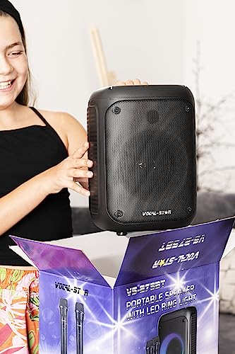 Vocal-Star Karaoke Machine: Wireless Mics, Bluetooth Speaker