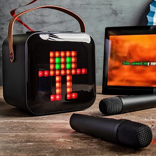 Portable Karaoke Machine with Wireless Microphones & Lights