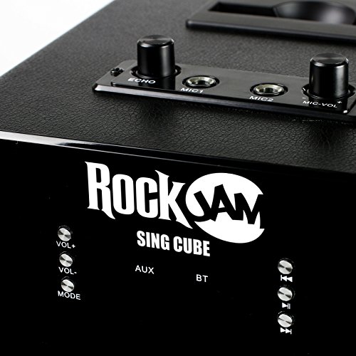 RockJam Bluetooth Karaoke Machine with Microphones & LED