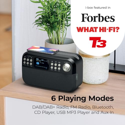 Bluetooth CD/DAB HiFi Portable Speaker, Qi Charger, USB