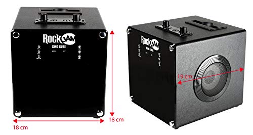 RockJam Bluetooth Karaoke Machine with Microphones & LED