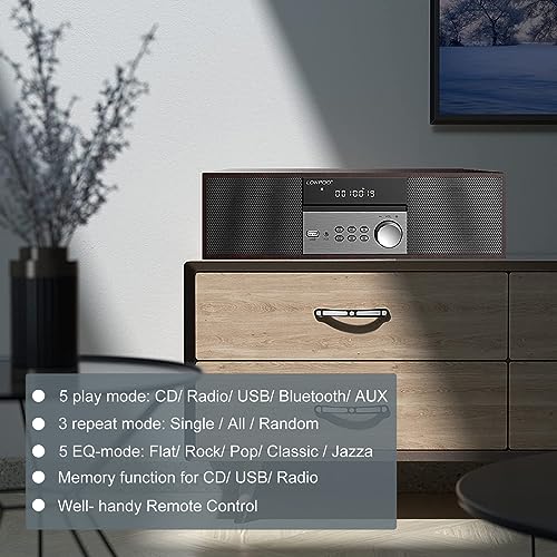 40W CD Player with Bluetooth, FM Radio & USB Playback