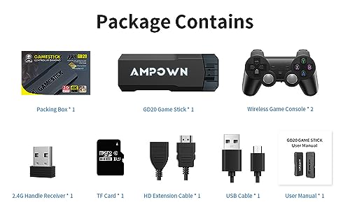 Retro Games Console with Wireless Controllers - 70000+ Games