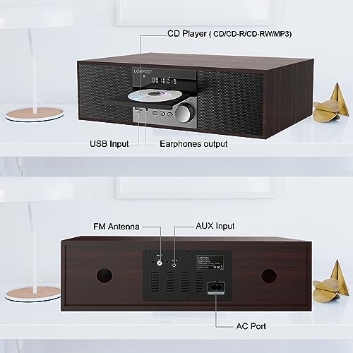 40W CD Player with Bluetooth, FM Radio & USB Playback