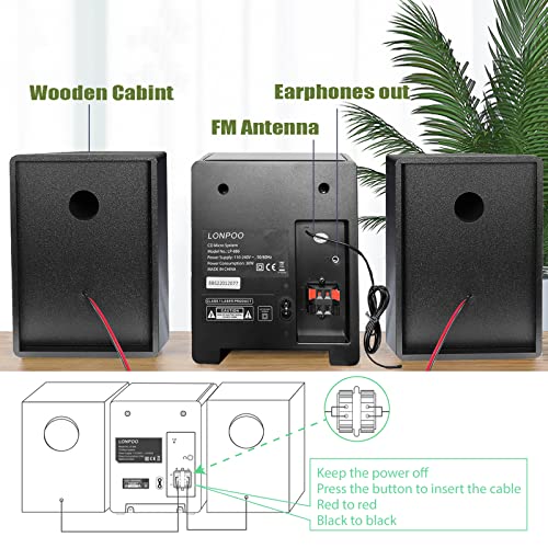 Compact Micro Hi-Fi Stereo: CD Player, Bluetooth, FM Radio