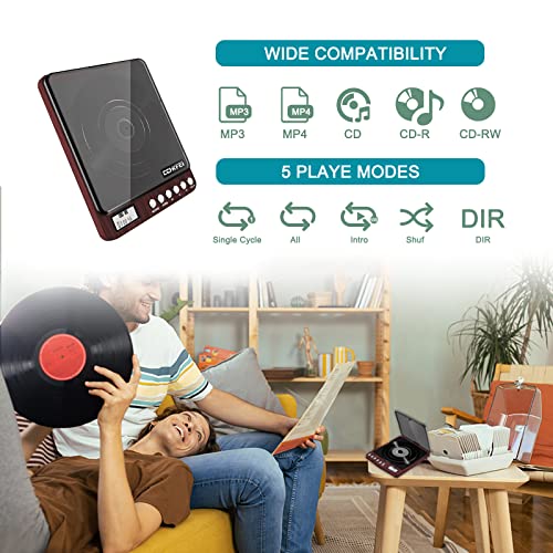 Portable CD Player - Rechargeable, Built-in Speaker
