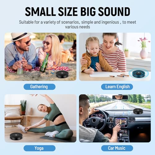 Portable CD Player with Earphones, Speakers, Car & Home, 2000mAh Rechargeable, Screen