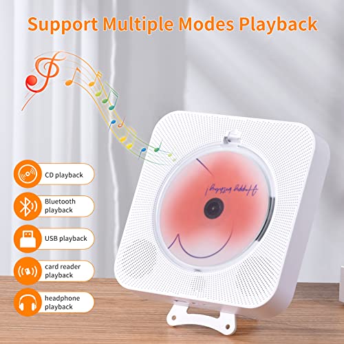 Portable Rechargeable CD Player with Bluetooth & Remote