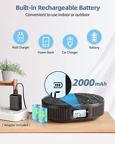 FELEMAN Bluetooth Portable CD Player with Speakers