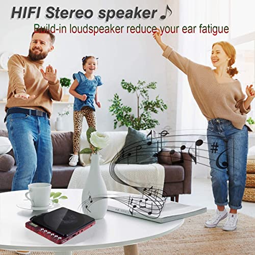 Portable CD Player with Speakers and Headphones