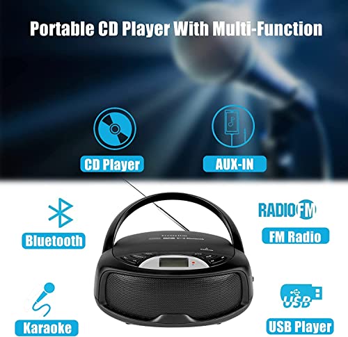 Gelielim Bluetooth CD Player Boombox | FM Radio