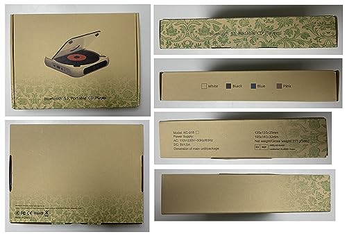 Portable CD Player with Bluetooth and Rechargeable Battery