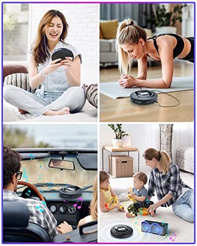 Portable Bluetooth CD Player with FM Radio
