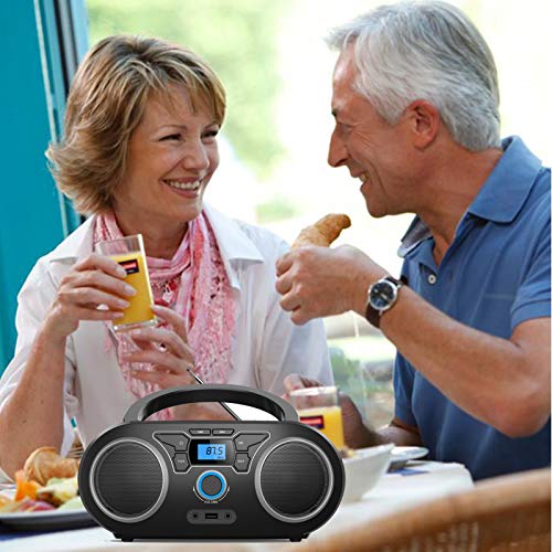 Portable Bluetooth CD Player Boombox Stereo System