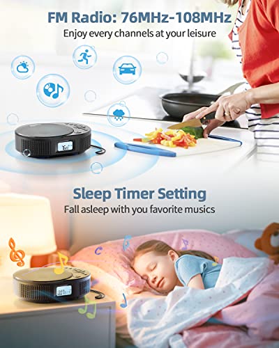 FELEMAN Bluetooth Portable CD Player with Speakers