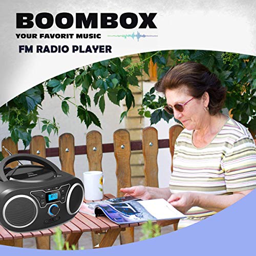 Portable Bluetooth CD Player Boombox Stereo System