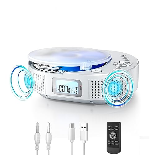 Portable CD Player with Bluetooth Speaker and Remote Control