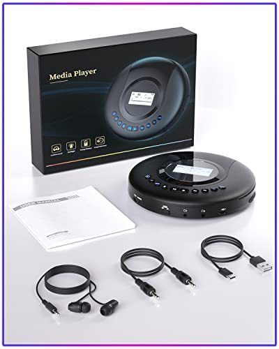 Portable Bluetooth CD Player with FM Radio