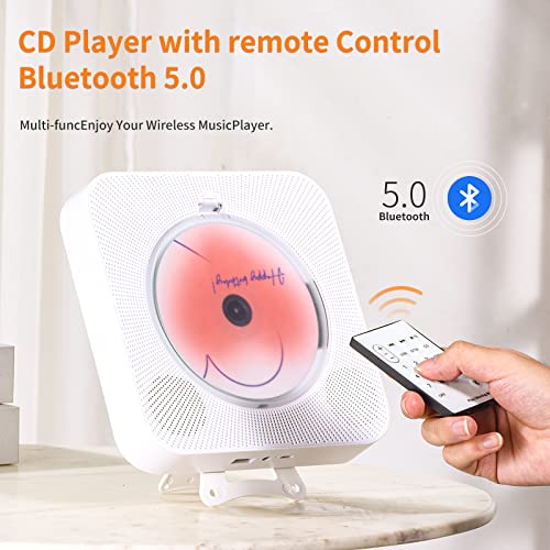 Portable Rechargeable CD Player with Bluetooth & Remote