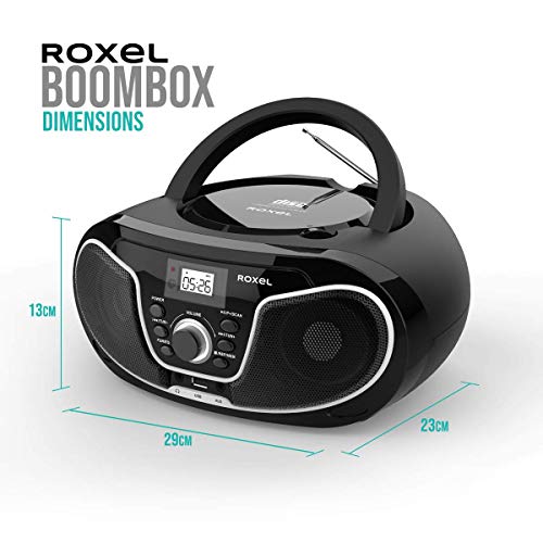 Roxel Portable Boombox CD Player with Remote Control
