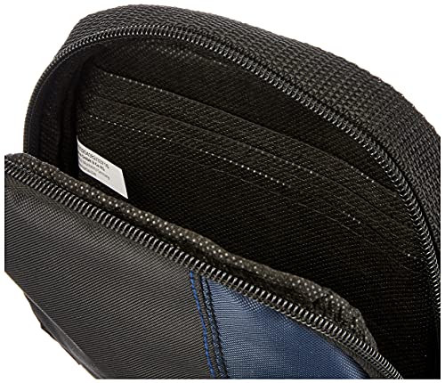Portable CD Player Bag with 3 CD Slots, Black/Blue