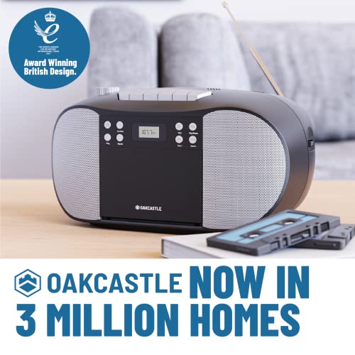 Oakcastle Portable CD Player Boombox | Cassette & FM