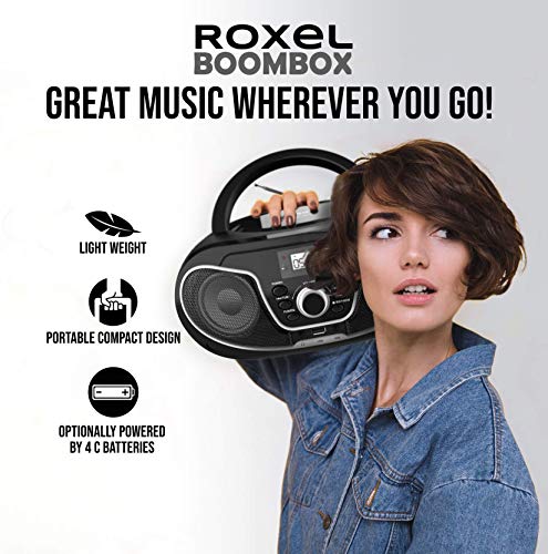Roxel Portable Boombox CD Player with Remote Control