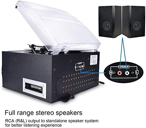 Bluetooth Vinyl Record Player with CD, Cassette, AM/FM Radio