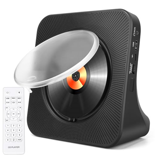 Bluetooth Portable CD Player with Built-in HiFi Speakers