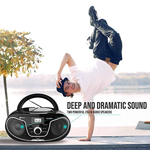Roxel Portable Boombox CD Player with Remote Control