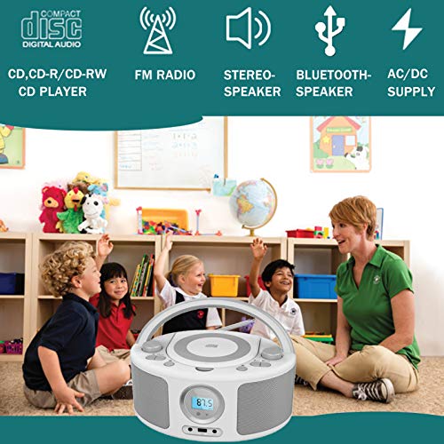 Bluetooth Portable CD Player Boombox, Home Stereo