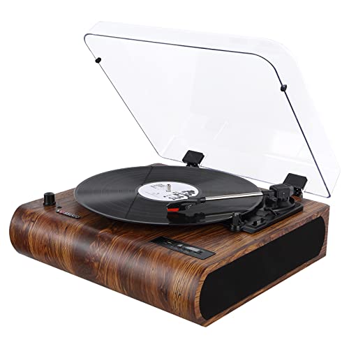 Bluetooth Record Player, Retro Vinyl Player with Speakers