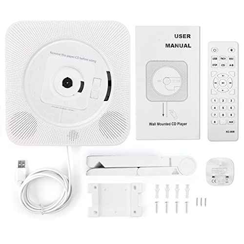 Portable Bluetooth CD Player with Wall Mount Speakers